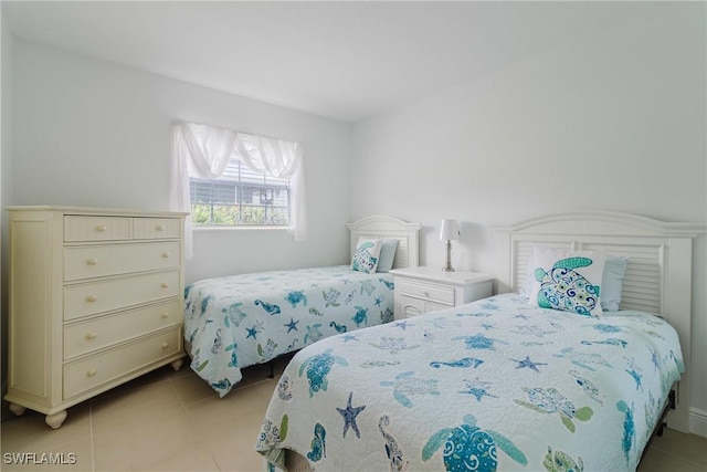 view of tiled bedroom