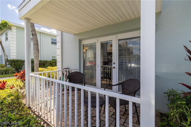 view of patio with a porch