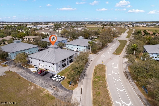 bird's eye view with a residential view