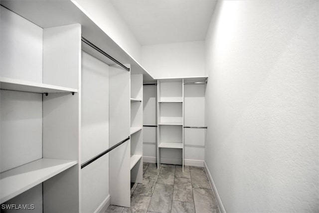 view of walk in closet