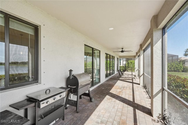 view of sunroom