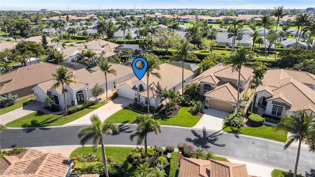 drone / aerial view featuring a residential view