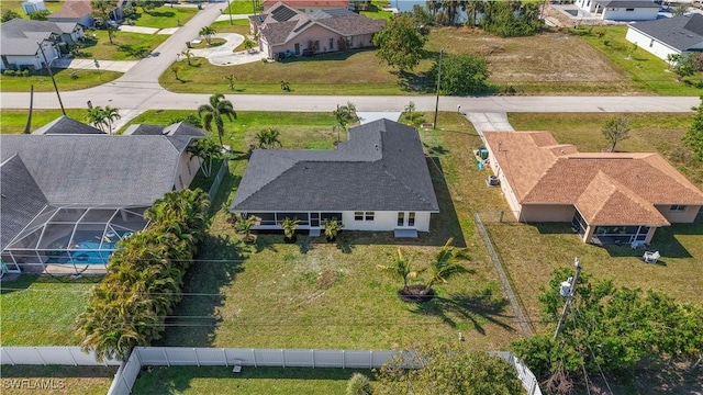 bird's eye view featuring a residential view