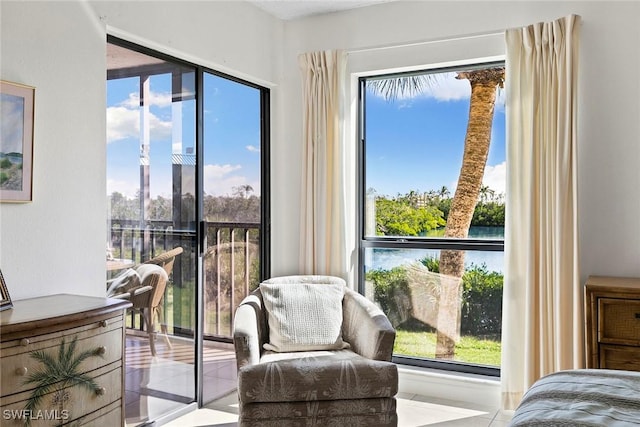 sitting room with a wealth of natural light