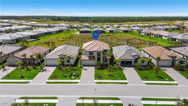 bird's eye view featuring a residential view