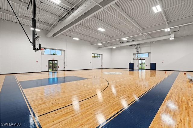 view of basketball court with community basketball court