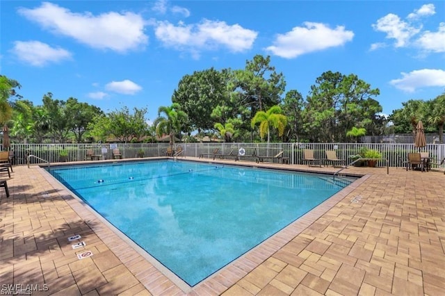 view of pool with a patio area