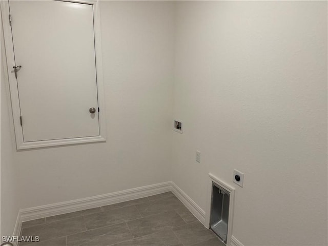 2211 Harbour Dr, Punta Gorda, FL 33983 - laundry room with hookup for an electric dryer, baseboards, and hookup for a washing machine