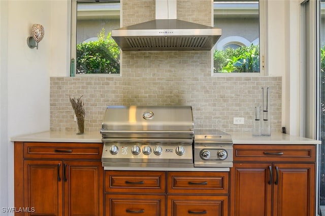 view of patio / terrace featuring a grill