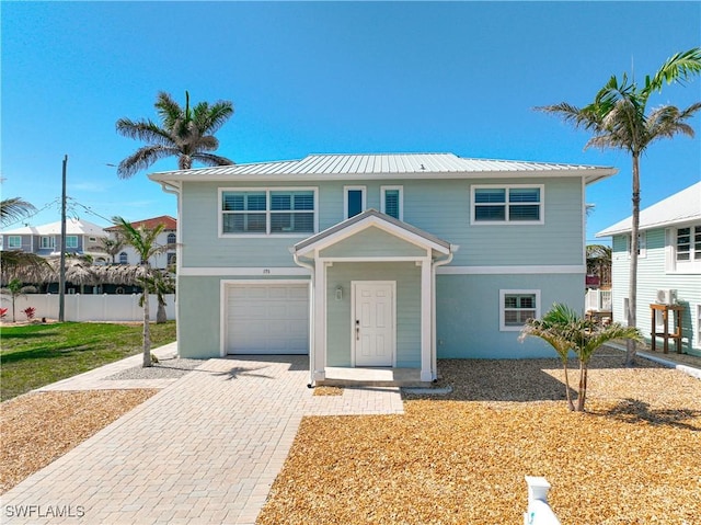 view of front of home featuring a garage