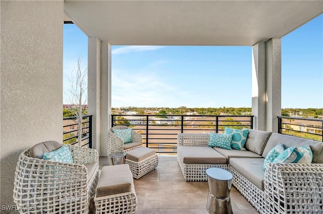 balcony with an outdoor living space