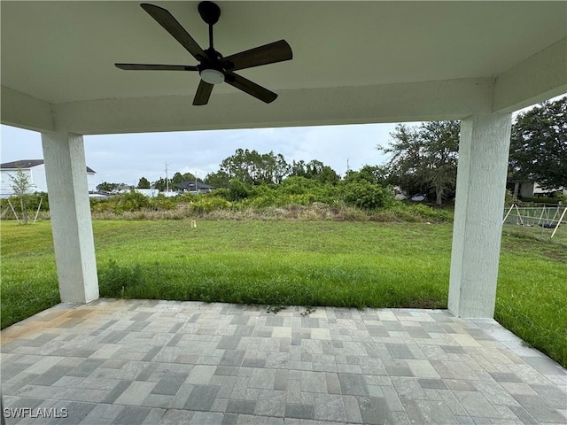 2713 26th St SW, Lehigh Acres, FL 33976 - view of patio with a ceiling fan