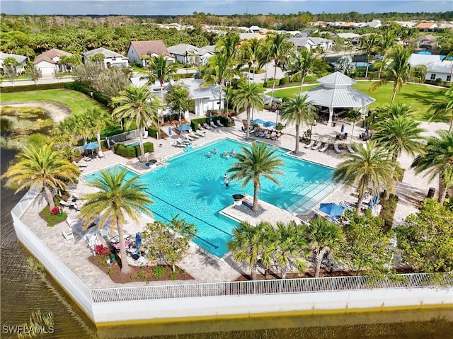 view of pool with a patio area