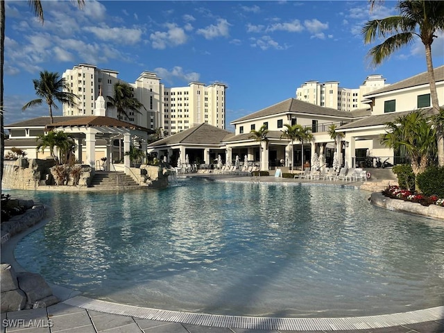 view of pool with a patio