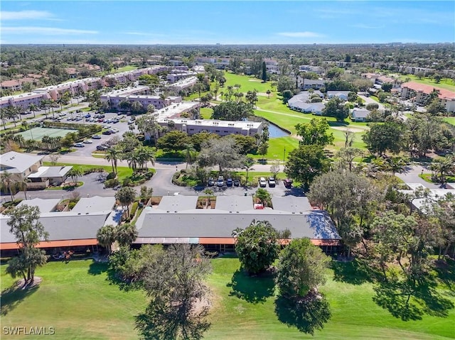 drone / aerial view with a residential view