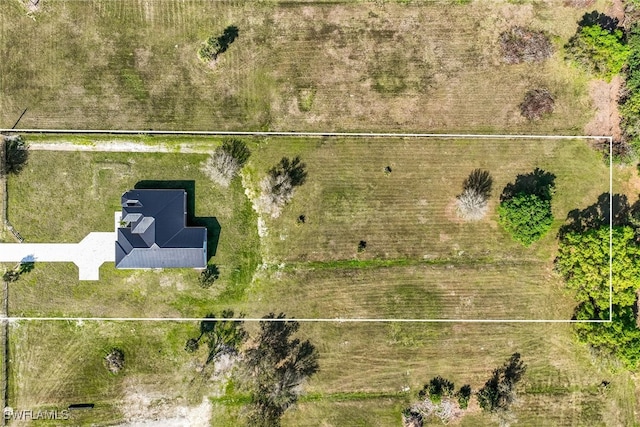 drone / aerial view featuring a rural view