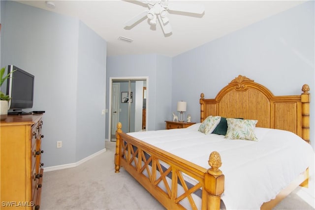 10007 Sky View Way Unit 2005, Fort Myers, FL 33913 - bedroom featuring light colored carpet and a ceiling fan