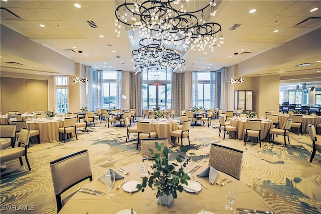 10007 Sky View Way Unit 2005, Fort Myers, FL 33913 - building lobby with recessed lighting and a towering ceiling
