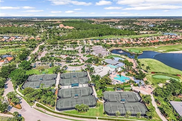 10007 Sky View Way Unit 2005, Fort Myers, FL 33913 - aerial overview of property's location with a large body of water, a local golf course, and nearby suburban area