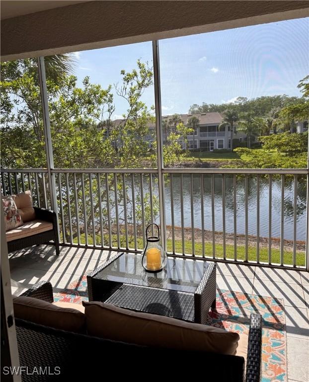 10007 Sky View Way Unit 2005, Fort Myers, FL 33913 - balcony featuring a water view