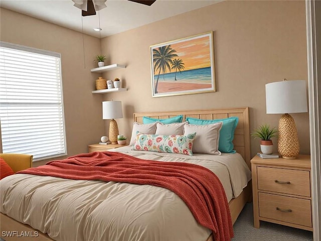 13772 Cleto Dr, Estero, FL 33928 - bedroom with carpet floors and ceiling fan