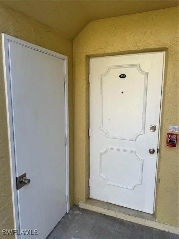 view of exterior entry