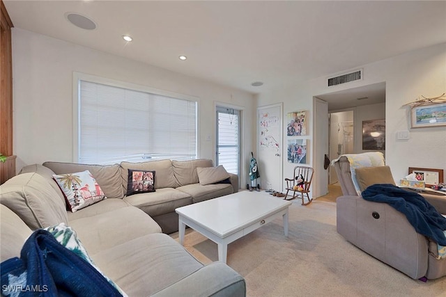 view of carpeted living room