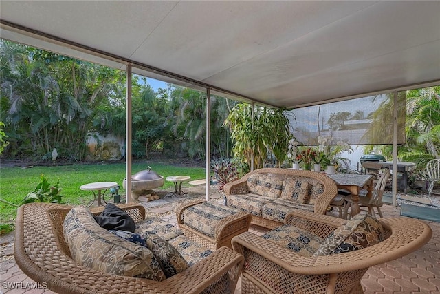 view of sunroom / solarium