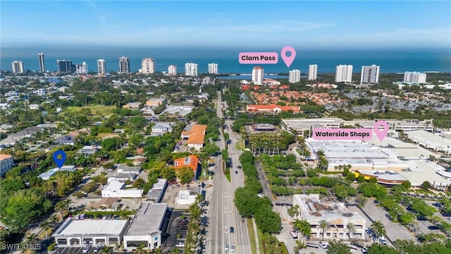 840 Myrtle Ter, Naples, FL 34103 - aerial view of property's location with nearby urban area and a large body of water