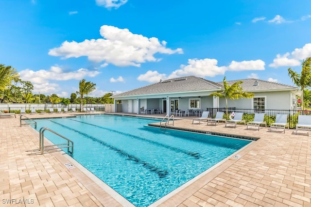 view of pool with a patio area