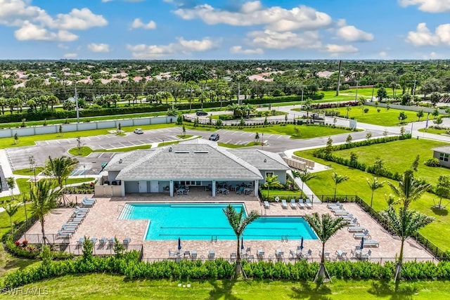 view of pool with a patio