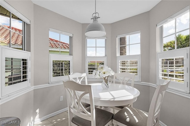 dining space featuring a wealth of natural light