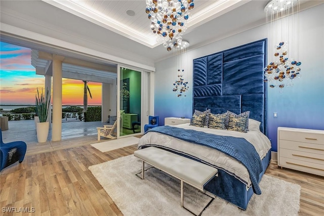 bedroom featuring wood finished floors