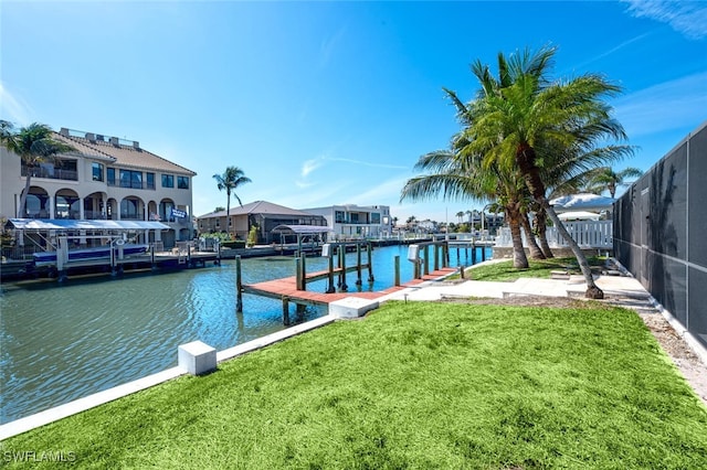418 Germain Ave, Naples, FL 34108 - dock with a yard and a water view