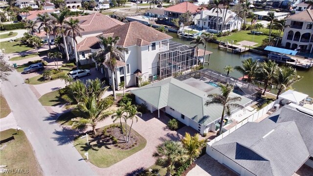 418 Germain Ave, Naples, FL 34108 - aerial view of residential area featuring a large body of water