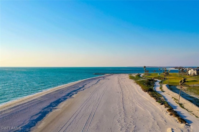 property view of water with a view of the beach