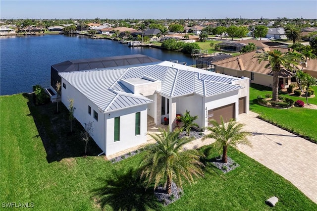 413 SW 46th Ter, Cape Coral, FL 33914 - drone / aerial view featuring a residential view and a water view