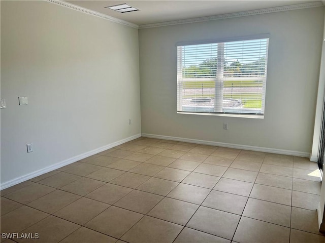 empty room with ornamental molding