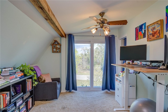 373 Hile Ln, Punta Gorda, FL 33982 - carpeted office space with a ceiling fan