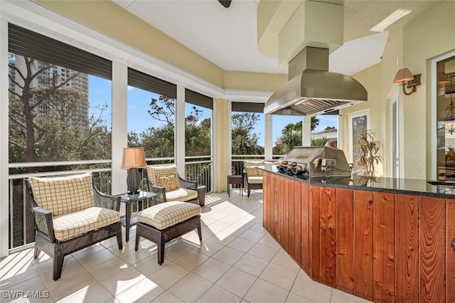 sunroom featuring a wealth of natural light