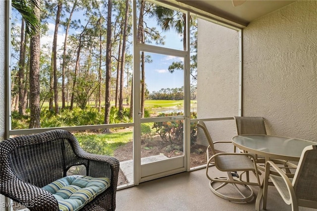 sunroom featuring plenty of natural light