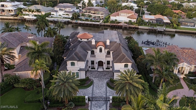 233 Mermaids Bight, Naples, FL 34103 - aerial view featuring a residential view and a water view