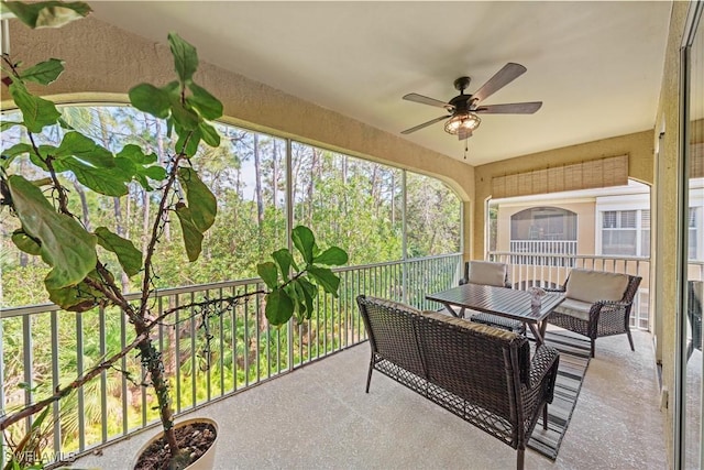 23039 Lone Oak Dr, Estero, FL 33928 - sunroom with ceiling fan