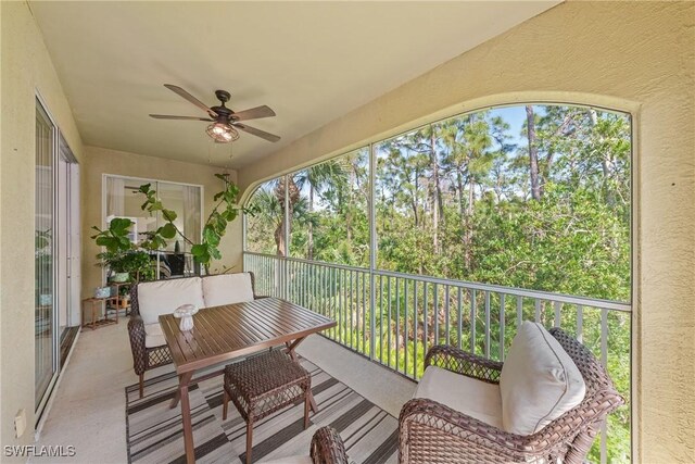 23039 Lone Oak Dr, Estero, FL 33928 - sunroom / solarium featuring ceiling fan