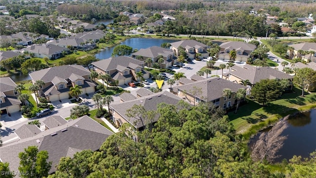 23039 Lone Oak Dr, Estero, FL 33928 - aerial view featuring a water view and a residential view