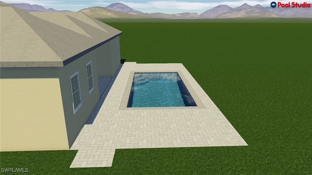 2911 SW 25th Pl, Cape Coral, FL 33914 - swimming pool featuring a patio area and a mountain view