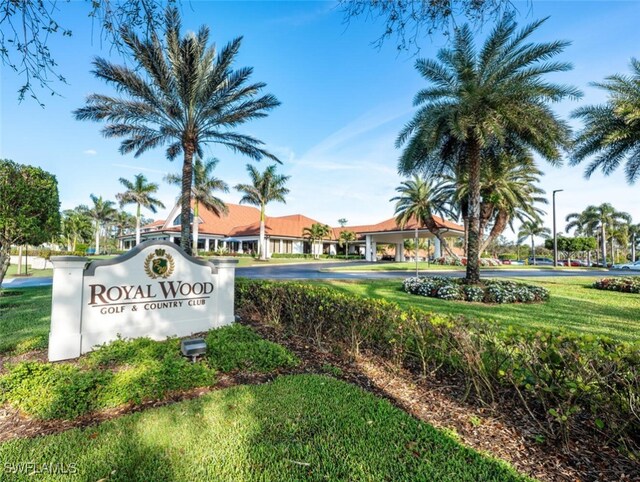 5858 Westbourgh Ct, Naples, FL 34112 - community sign featuring a yard