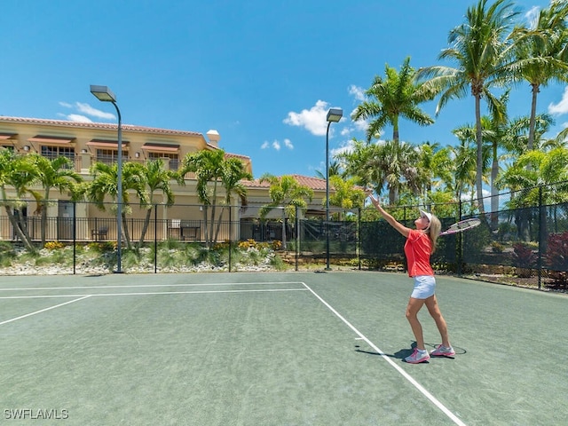 view of sport court