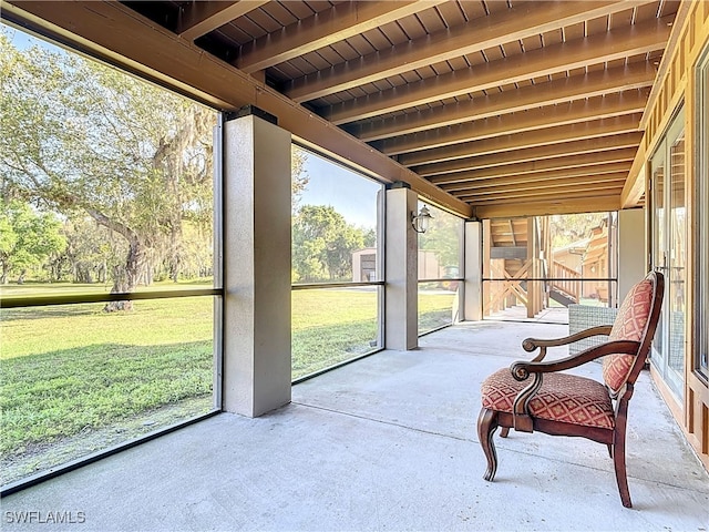 view of sunroom / solarium