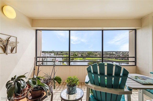 view of sunroom